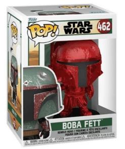 Budget ???? TOY RESCUE: Star Wars: The Mandalorian Funko Pop! Boba Fett (Red Chrome) #462 (Non-Mint) ????