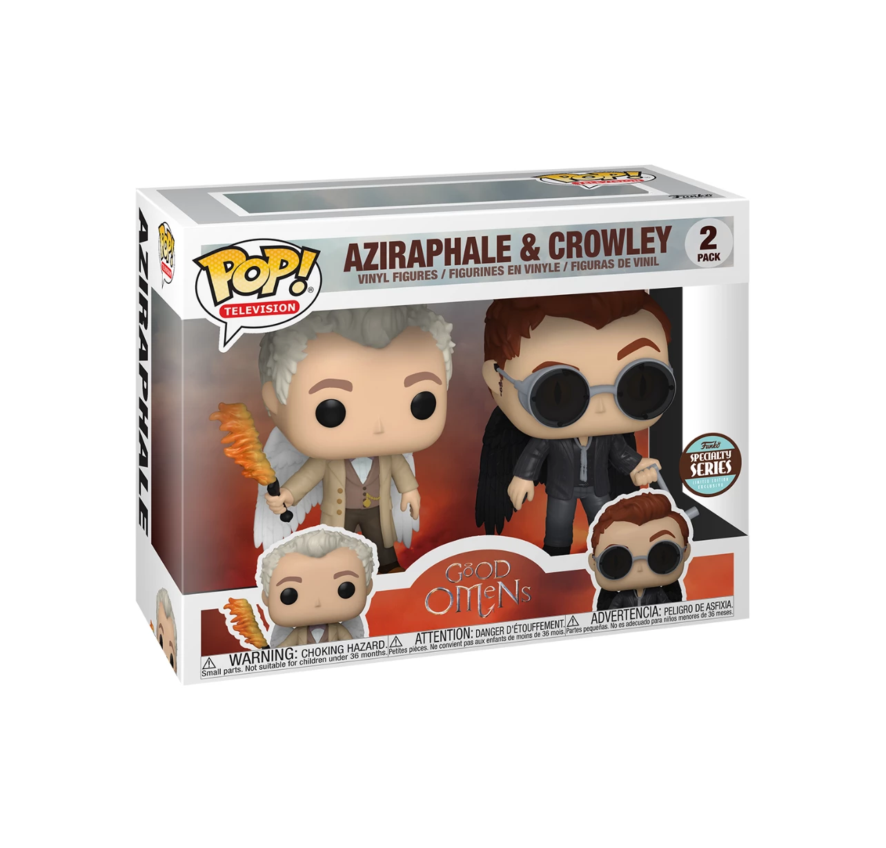 Coupon ???? Good Omens Funko Pop! Aziraphale & Crowley With Wings (2-pack) ???? 4 Coupon ???? Good Omens Funko Pop! Aziraphale & Crowley With Wings (2-pack) ???? - Image 2